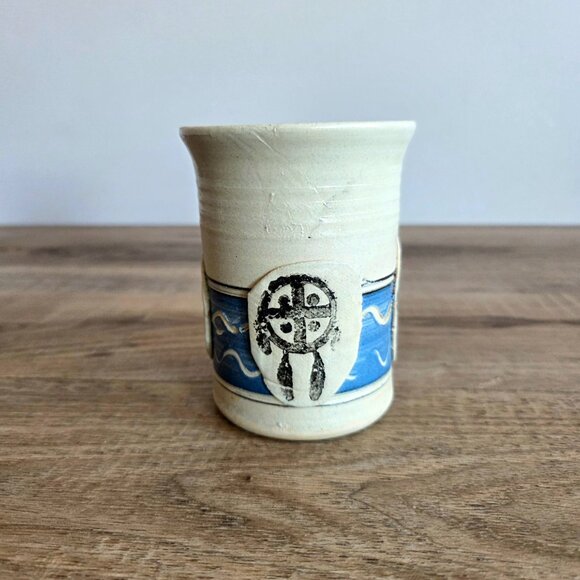Vintage Handmade Old Sun Pottery Mug Siksika Nation Canada - Picture 3 of 8